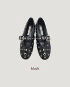 studs mary jane flat shoes