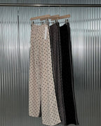 dot side line light corduroy pants