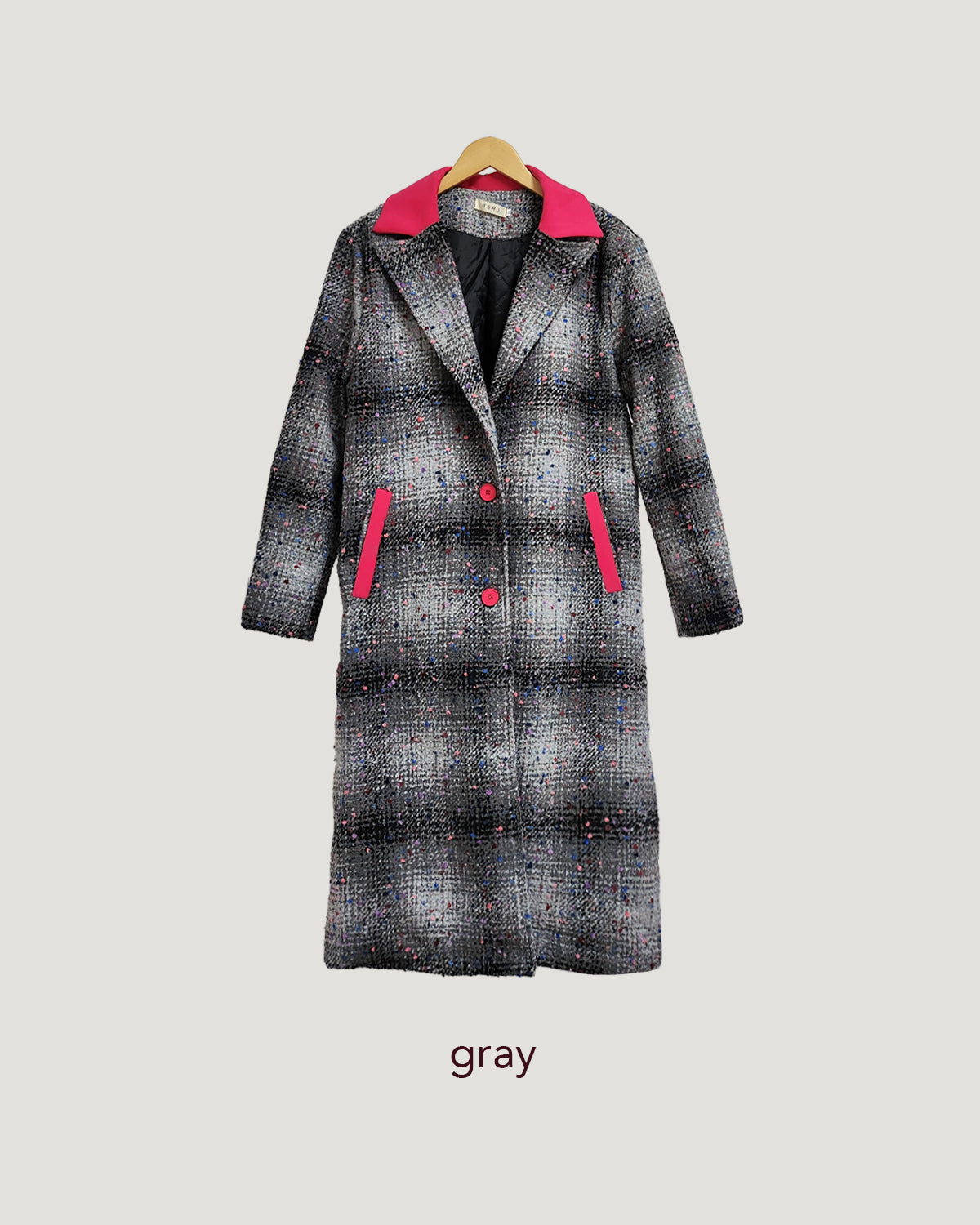 bicolor wool blended coat – juday