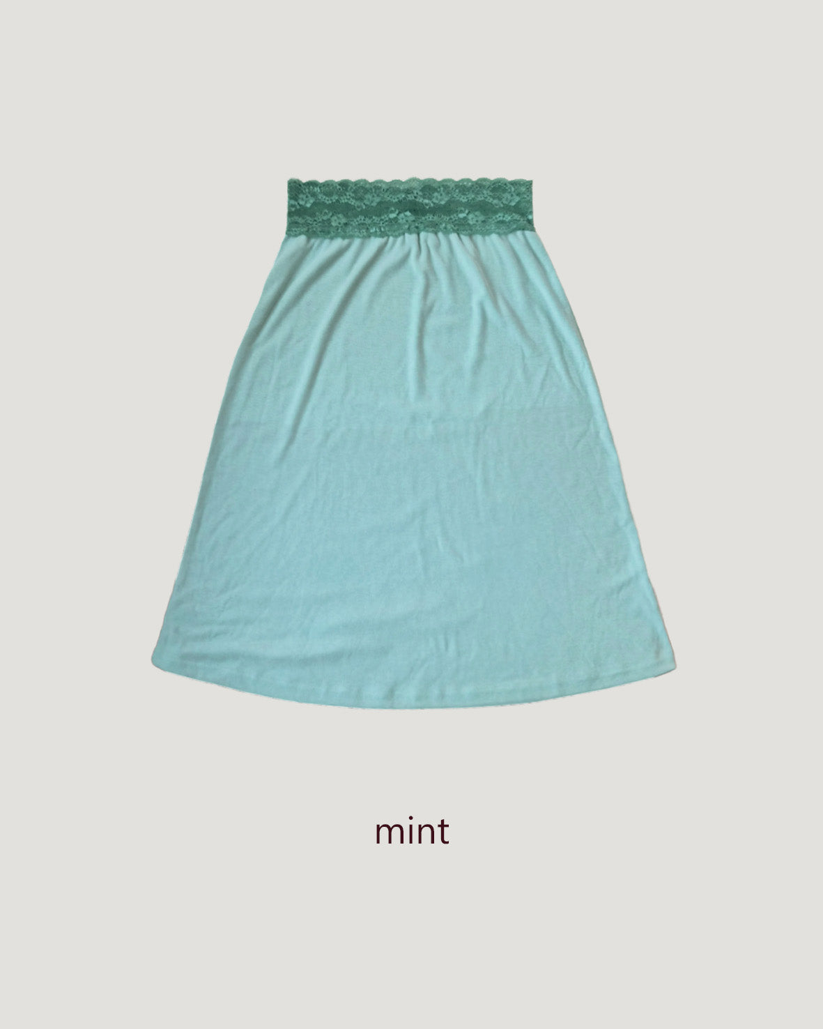 waist lace midi flare skirt