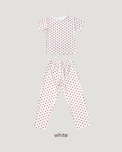 heart pattern pajamas (2点セット)