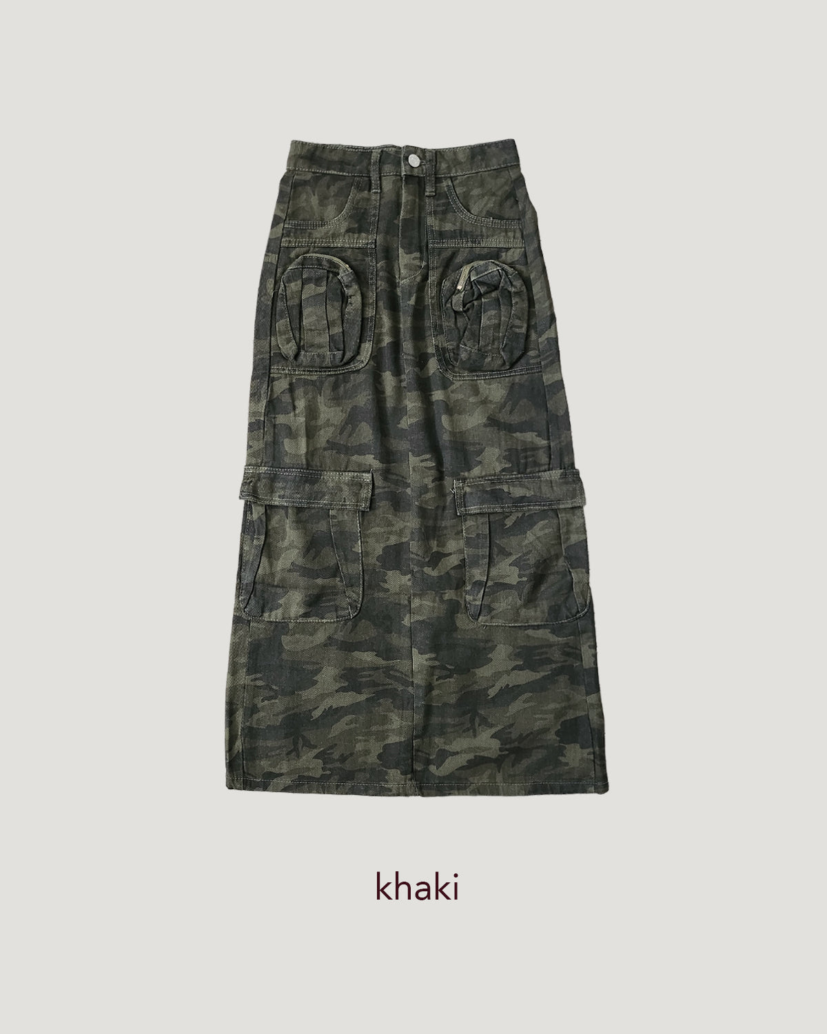 camouflage cargo skirt