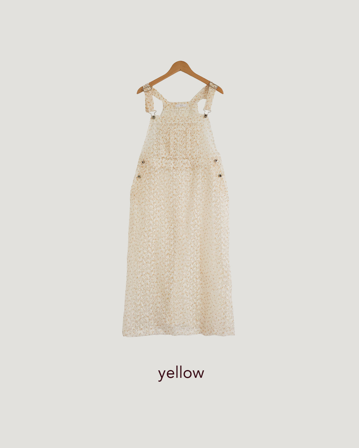 flower lace sheer salopette dress