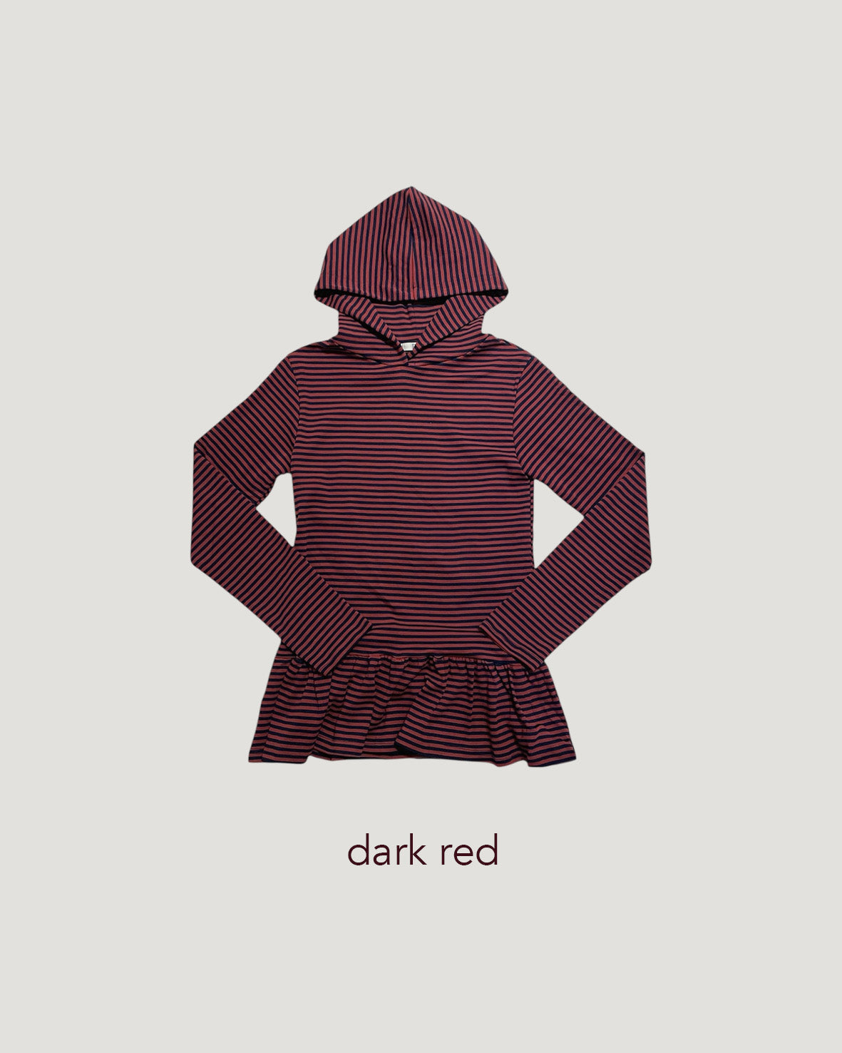 stripe hem frill food T