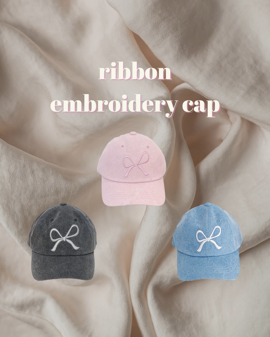 ribbon embroidery cap