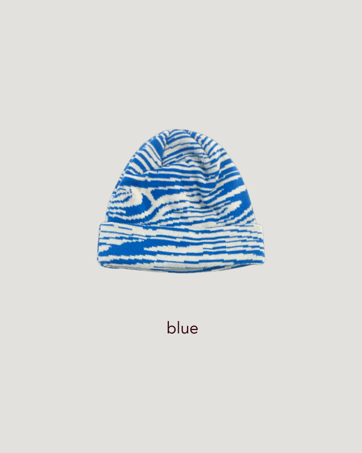90's zebra knit beanie