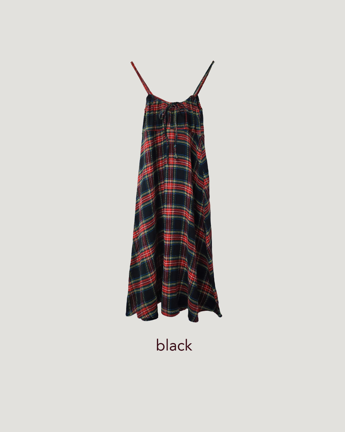 check camisole flare dress