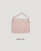 satin lace line tote bag