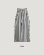 side frill sweat pants