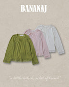 【BANANAJ】lace shirring tee