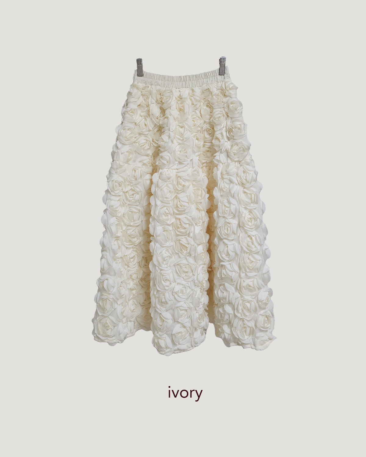 rose volume flare skirt