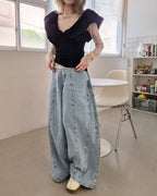 curve denim pants