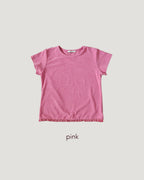 hem gingham check pile fabric T