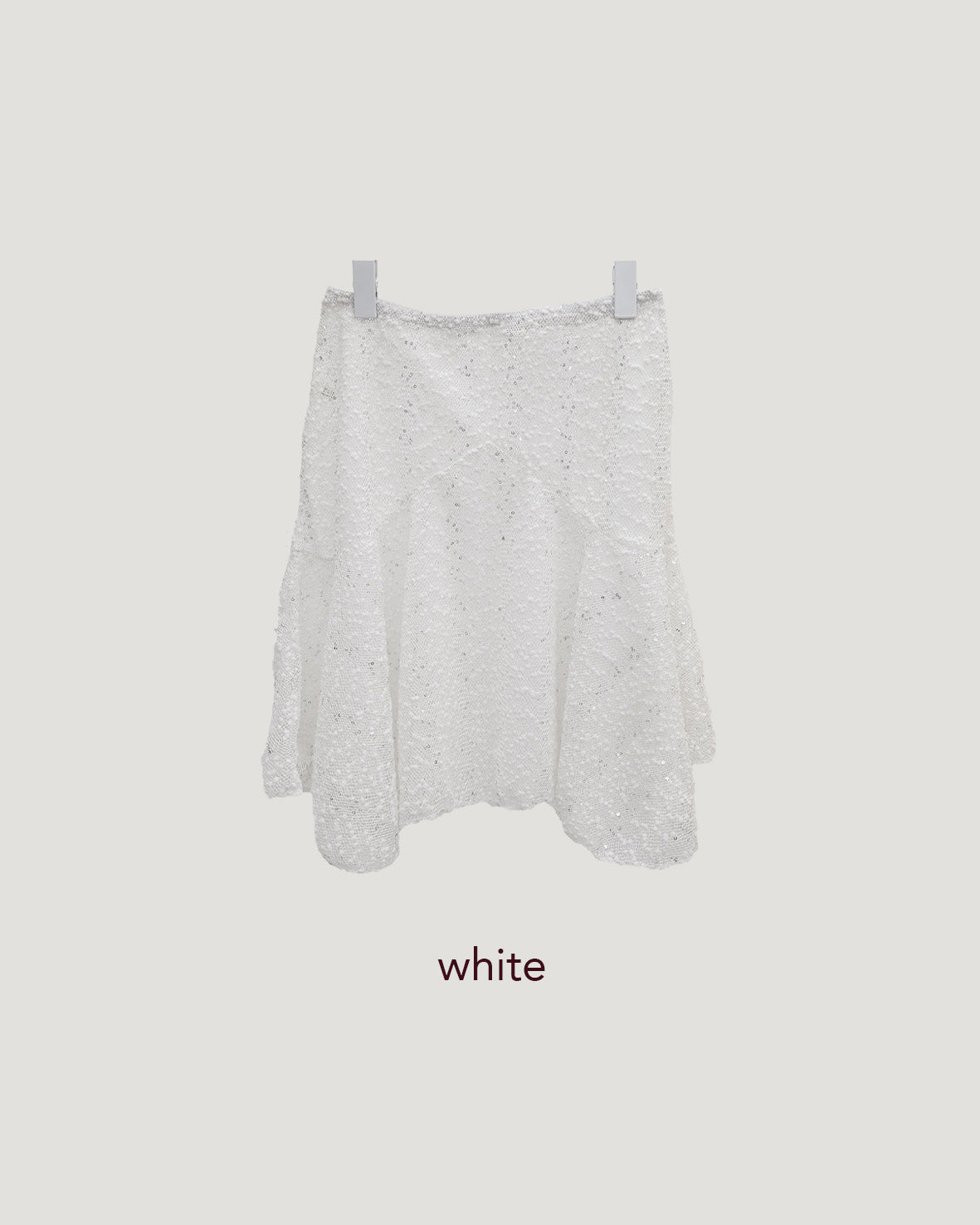 lace spangle flare skirt