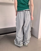 side frill sweat pants