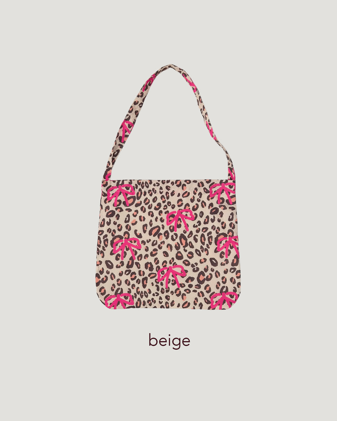 leopard ribbon pattern tote bag