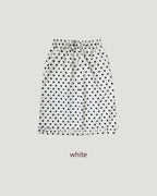 polka dot hem frill skirt