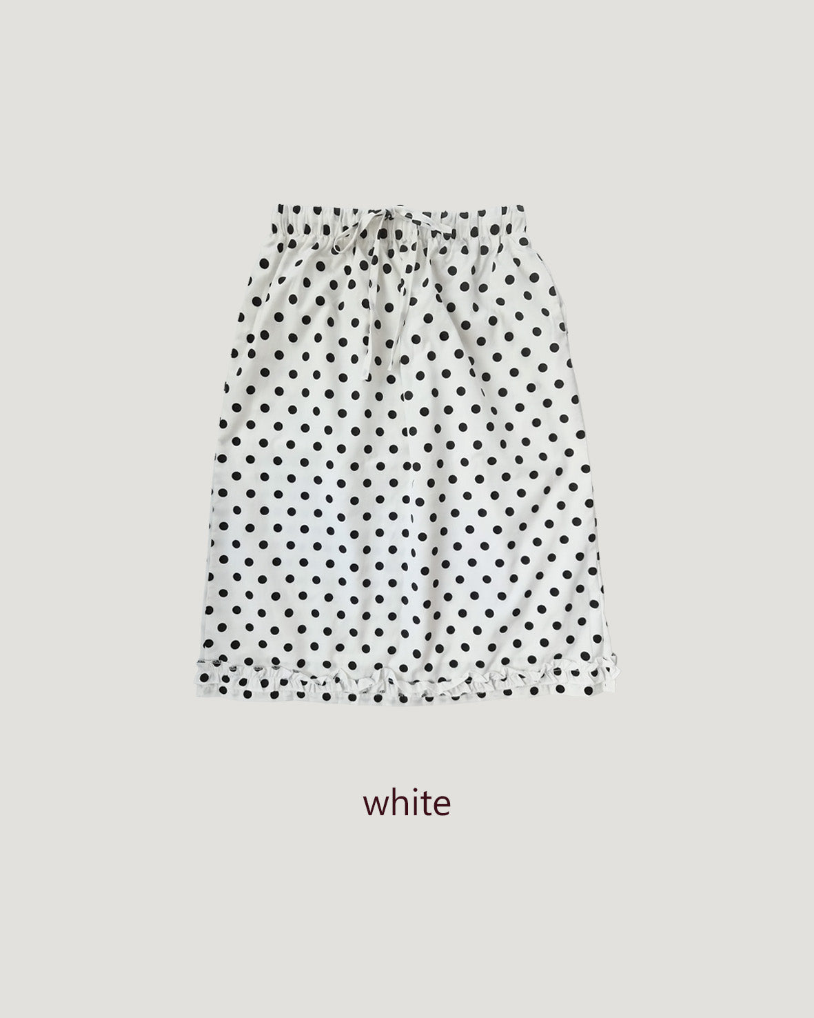 polka dot hem frill skirt