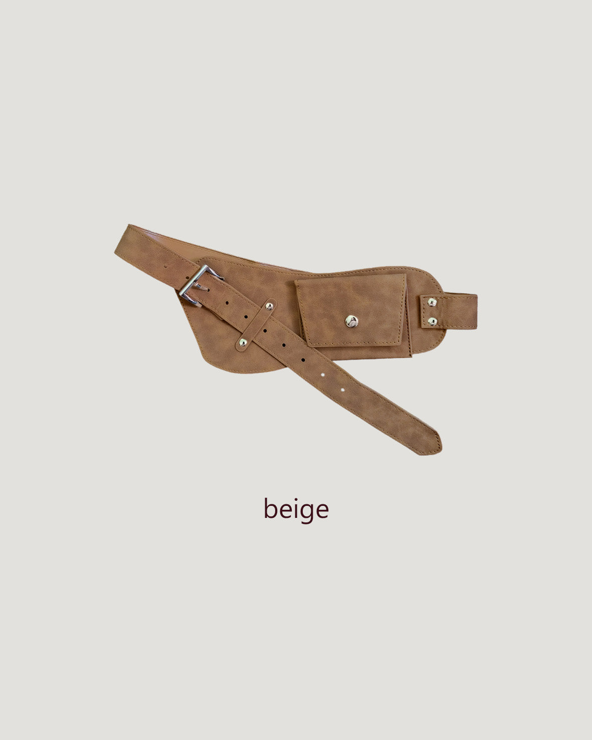faux suede pocket wide belt