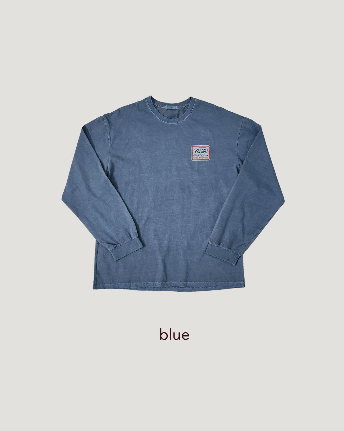 pigment box logo oversize long sleeve T