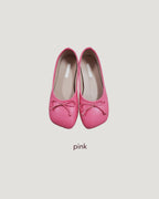 ribbon rounded square toe shoes