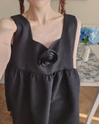 rose corsage set emboss tunic