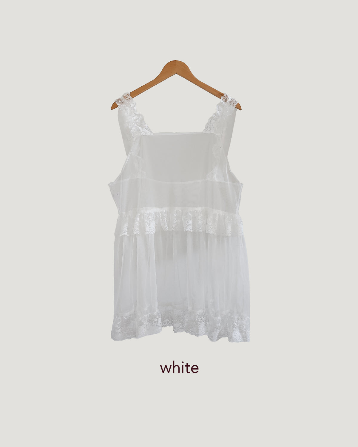 sheer lace frill mini dress