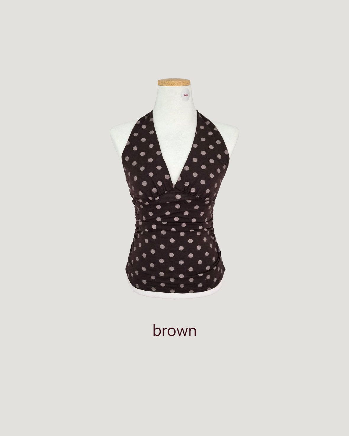 polka dot halter neck bustier