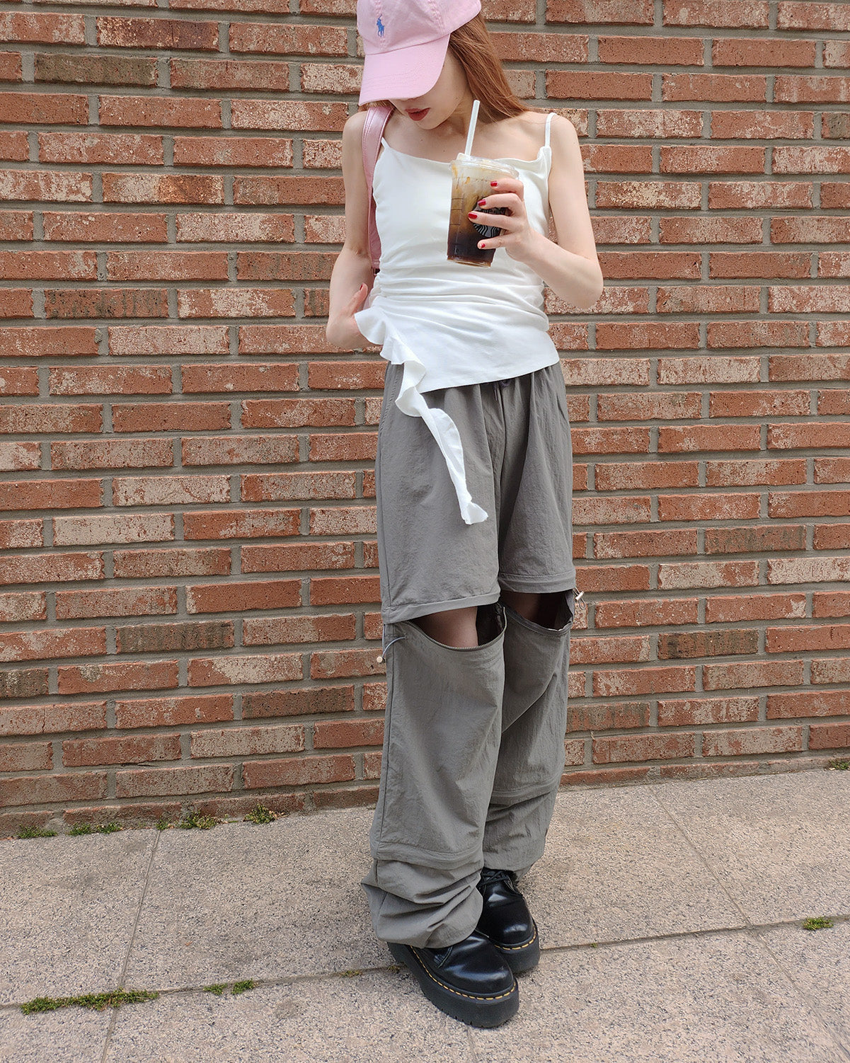 ruffle asymmetry camisole