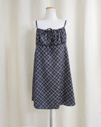 check camisole mini dress
