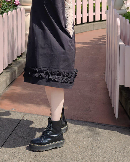 hem frill over midi dress