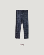 flower button point capri leggings