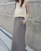 H line waist string skirt