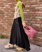 glitter knit mini bag