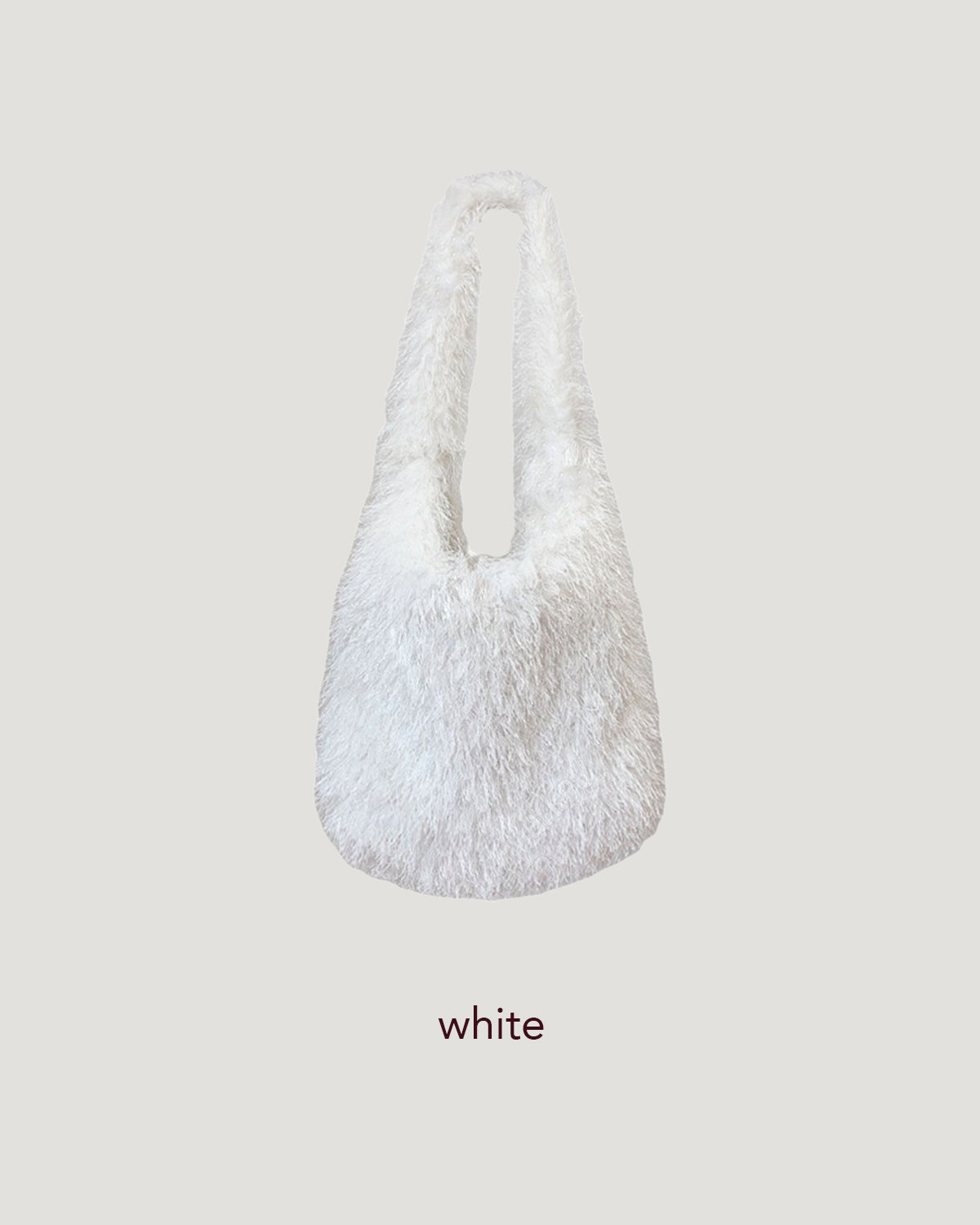 fringe fur tote bag