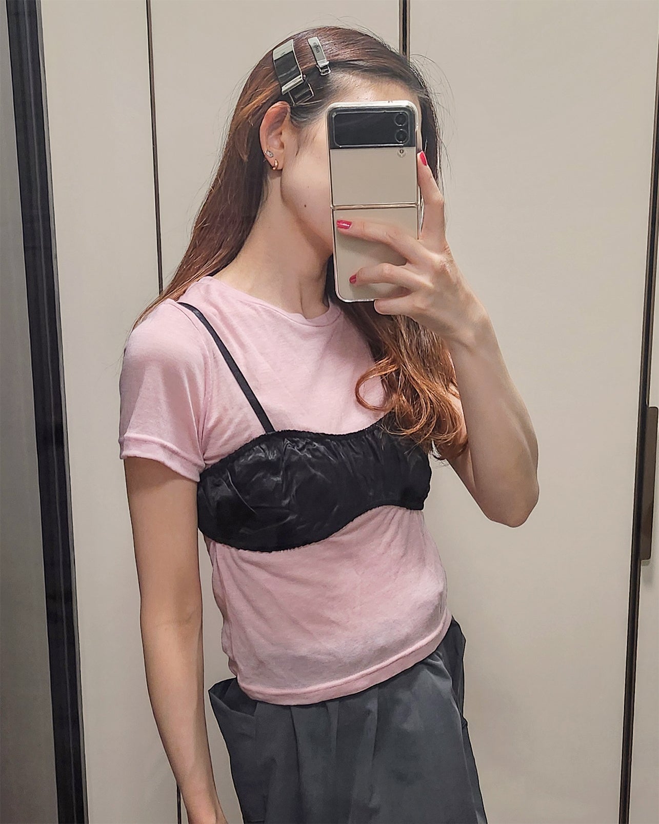 satin shirring short bustier