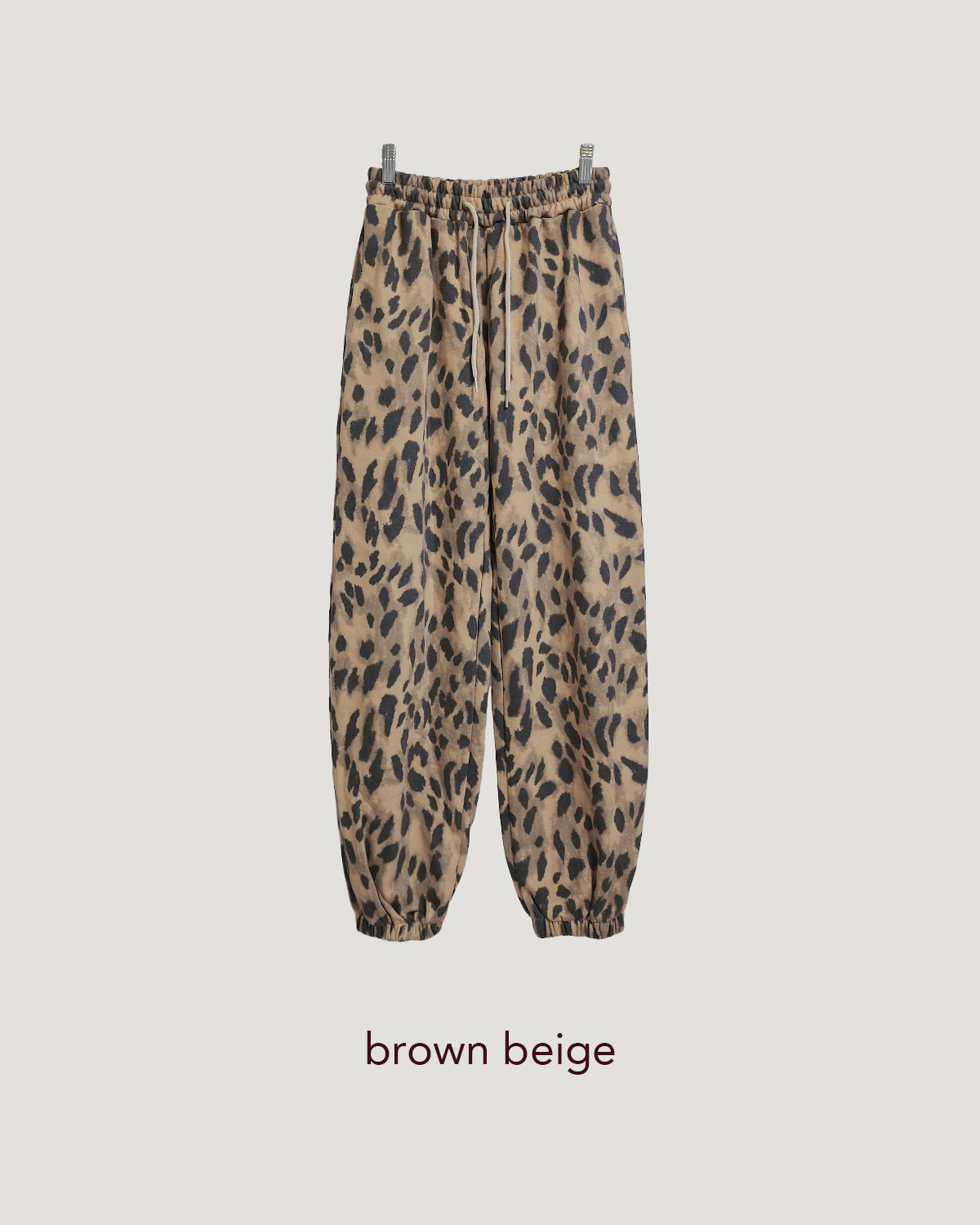 leopard sweat jogger pants