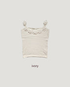 flower motif knit camisole