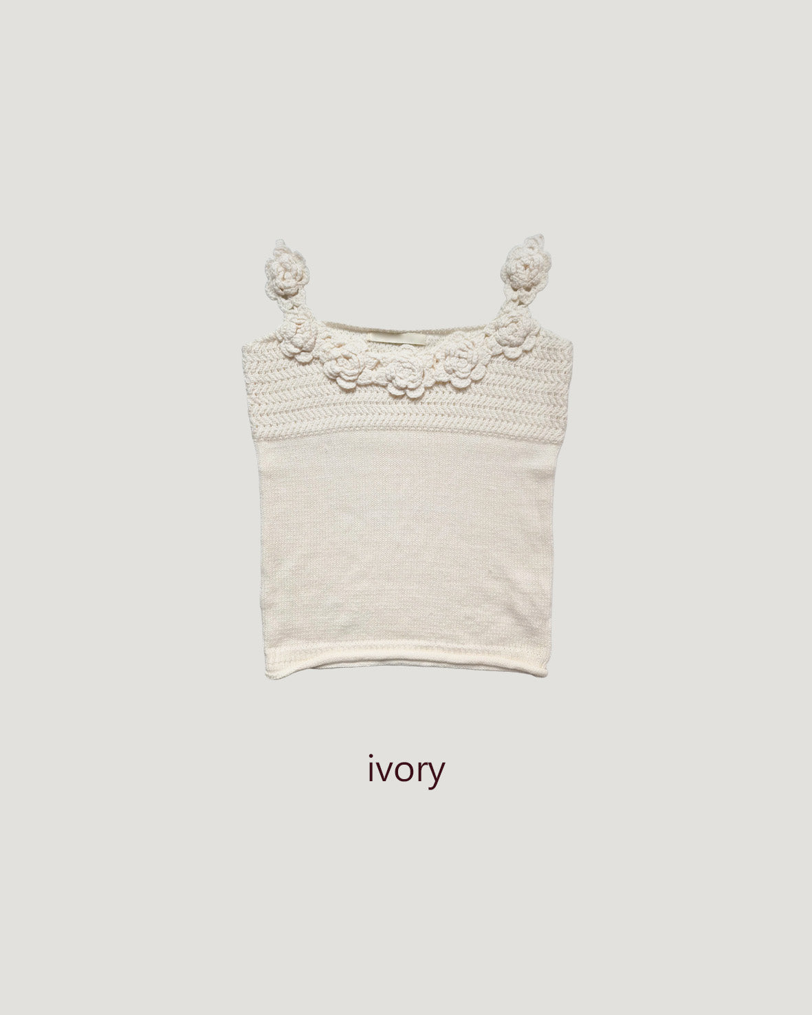 flower motif knit camisole