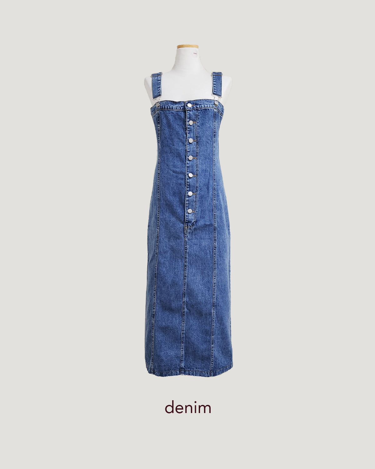 denim salopette long dress