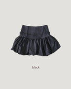 dot frill balloon mini skirt