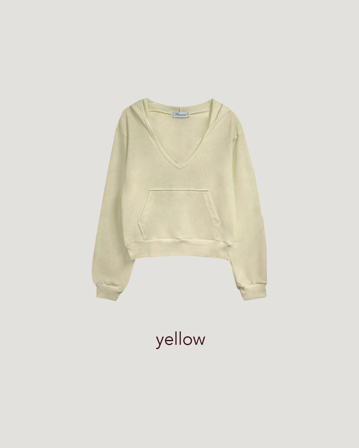 V neck light sweat hood T