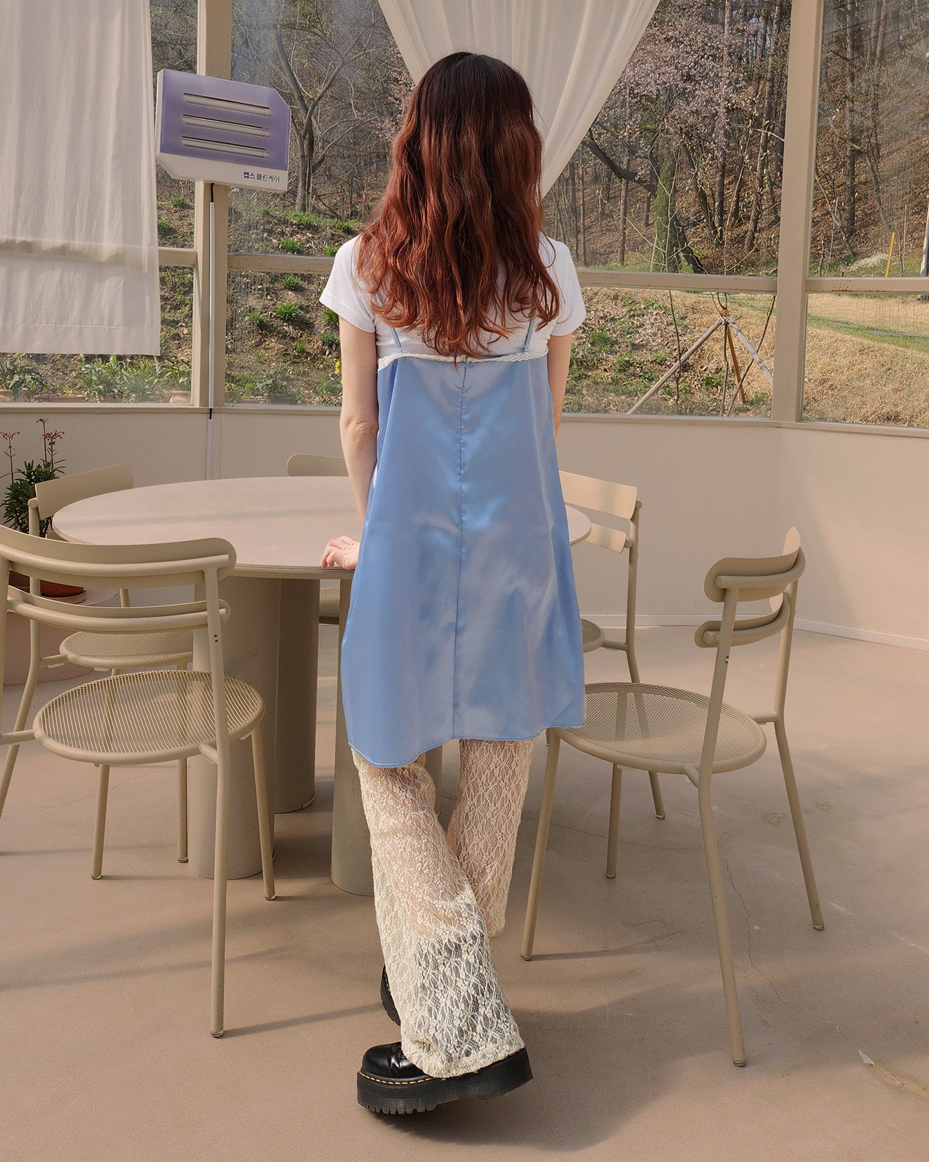 lace boot cut pants