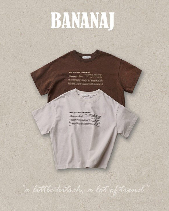 【BANANAJ】pig lettering tee
