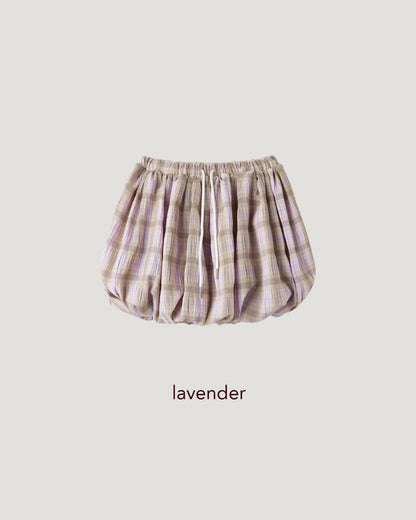 check balloon mini skirt