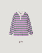 multi stripe rugby shirt