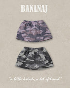【BANANAJ】camo peanut skirt