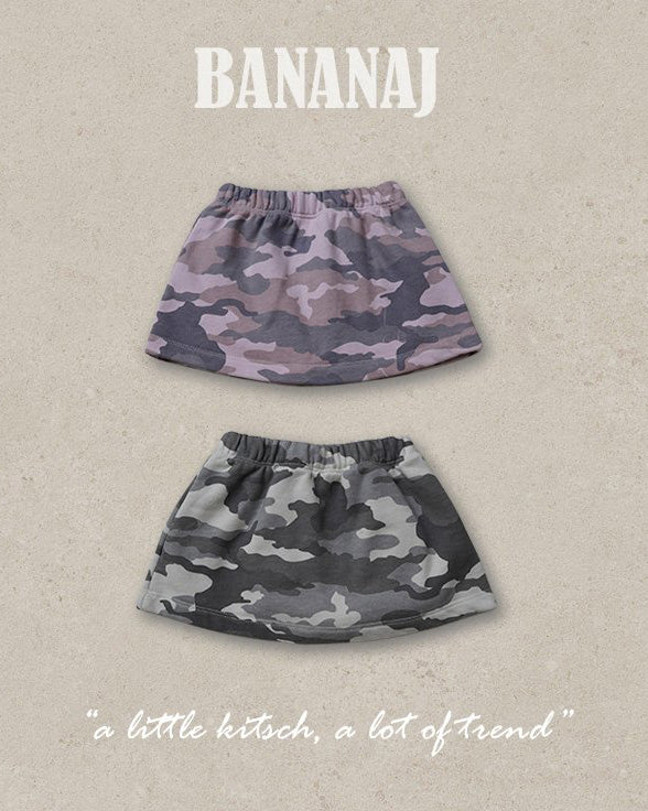 【BANANAJ】camo peanut skirt