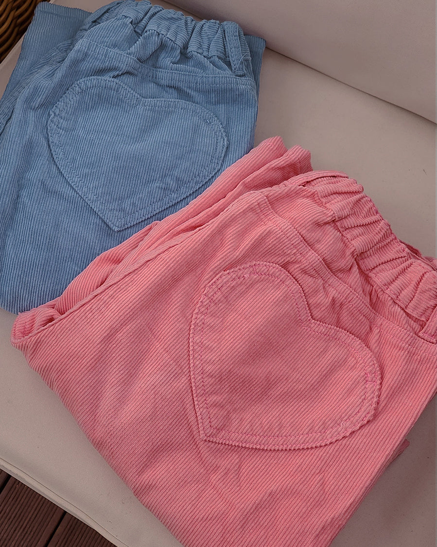 heart pocket corduroy pants