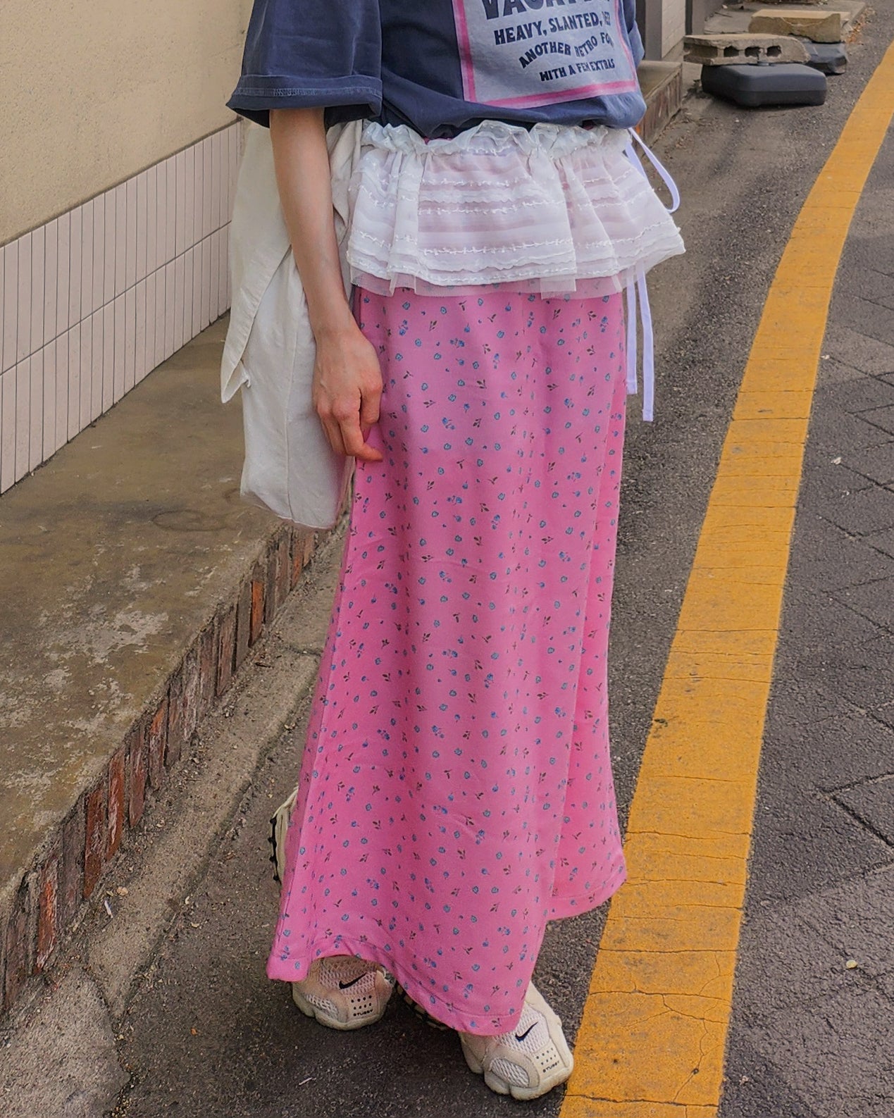 flower mermaid long skirt